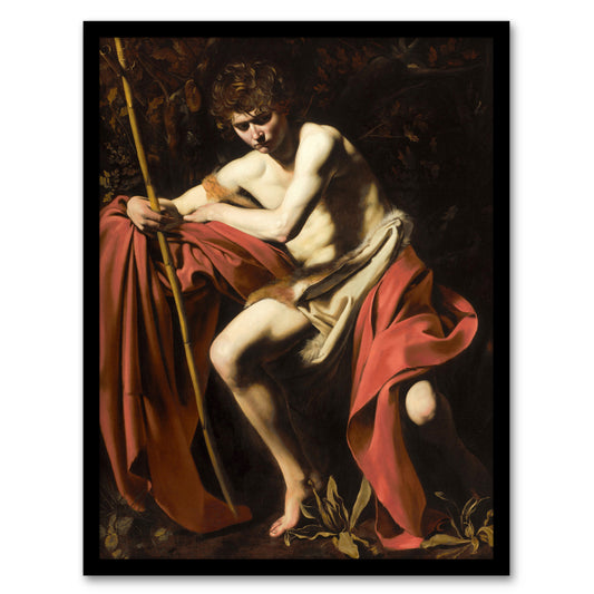 Caravaggio Saint John the Baptist in the Wilderness Framed Wall Art Print