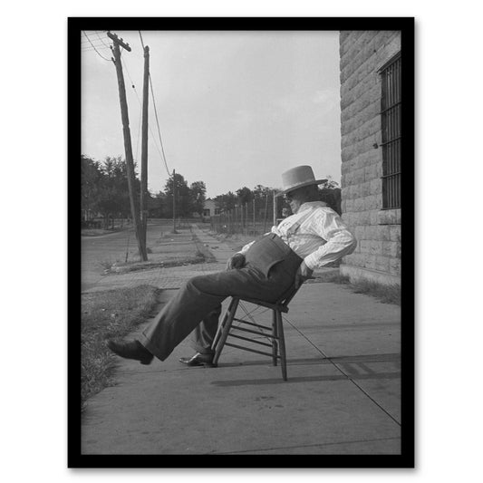 Dorothea Lange Oklahoma Sheriff in Front of Jail Framed Wall Art Print
