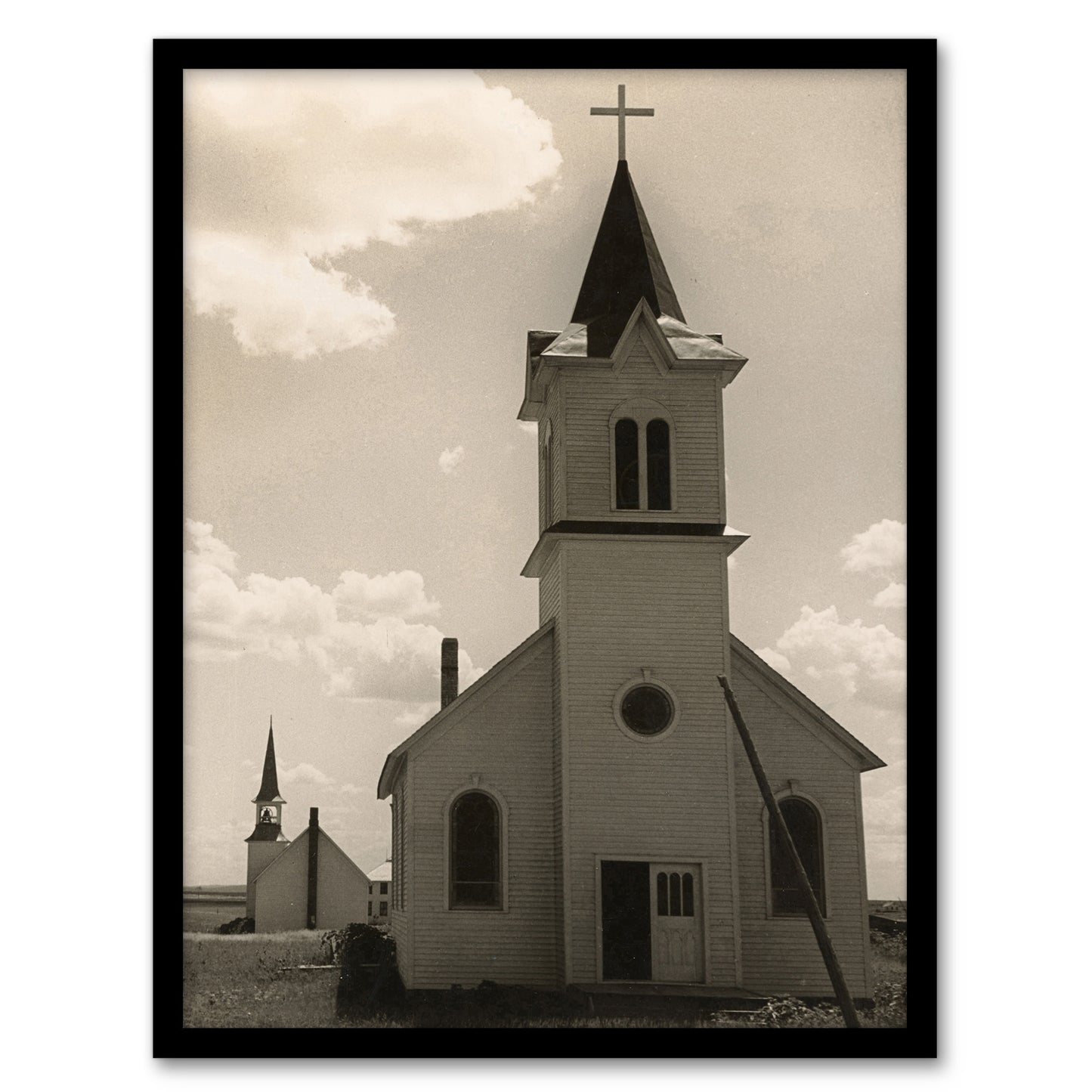 Dorothea Lange Churches of High Plains South Dakota Framed Wall Art Print