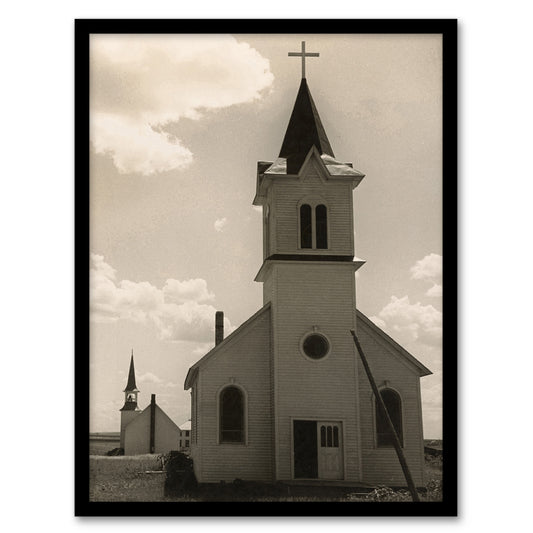 Dorothea Lange Churches of High Plains South Dakota Framed Wall Art Print