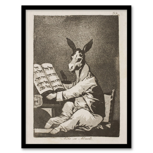 Francisco Goya And So Was His Grandfather Noble Donkey Framed Wall Art Print