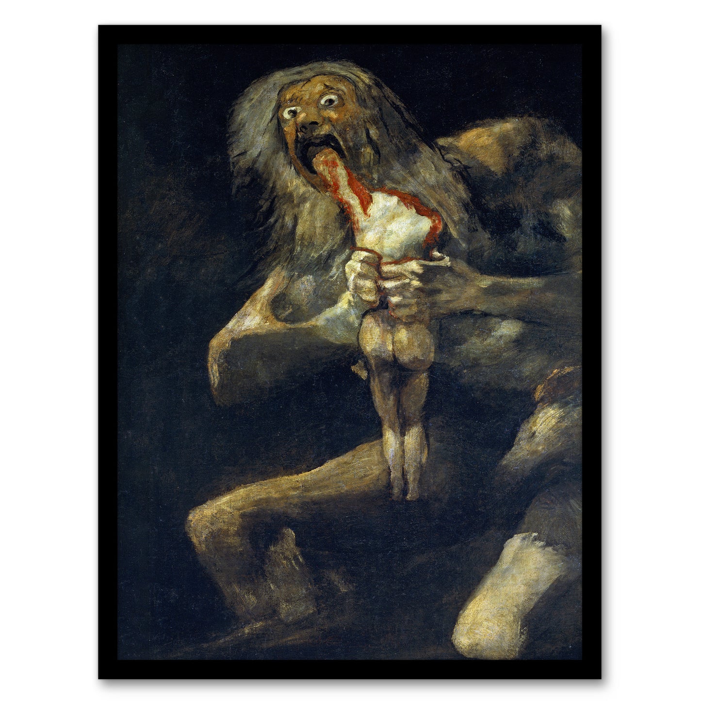 Francisco Goya Saturn Devouring His Son Painting Framed Wall Art Print