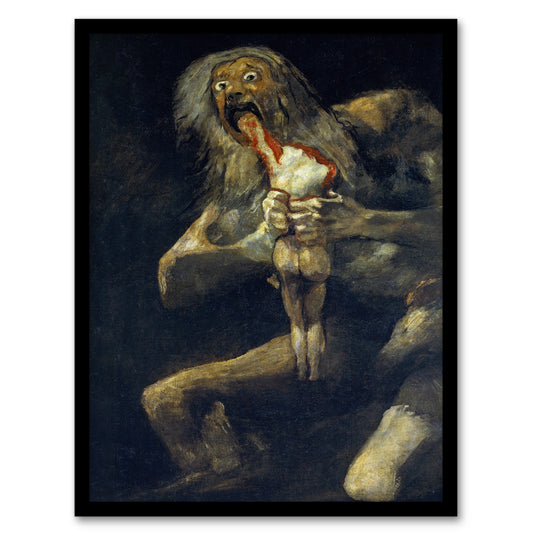 Francisco Goya Saturn Devouring His Son Painting Framed Wall Art Print