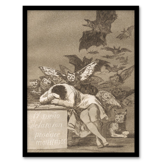 Francisco Goya The Sleep of Reason Produces Monsters Framed Wall Art Print