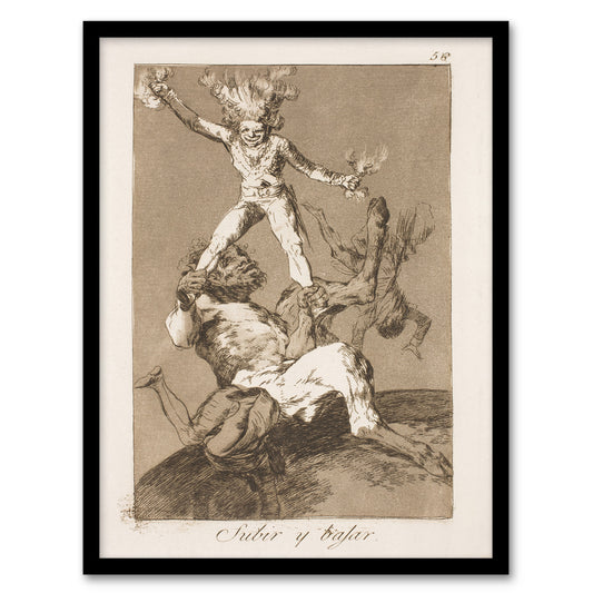 Francisco Goya Up and Down Pan Deception Allegory Framed Wall Art Print
