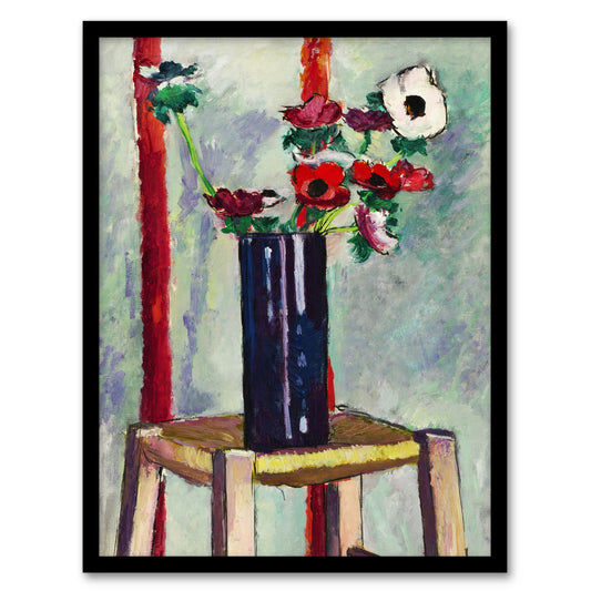 Henry Lyman Sayen Anemones in Vase Still Life Framed Wall Art Picture Print