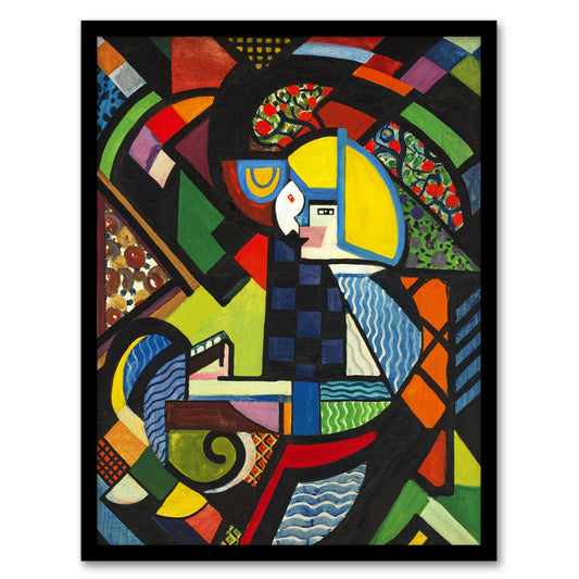 Henry Lyman Sayen Daughter in a Rocker Cubist Painting Framed Wall Art Print