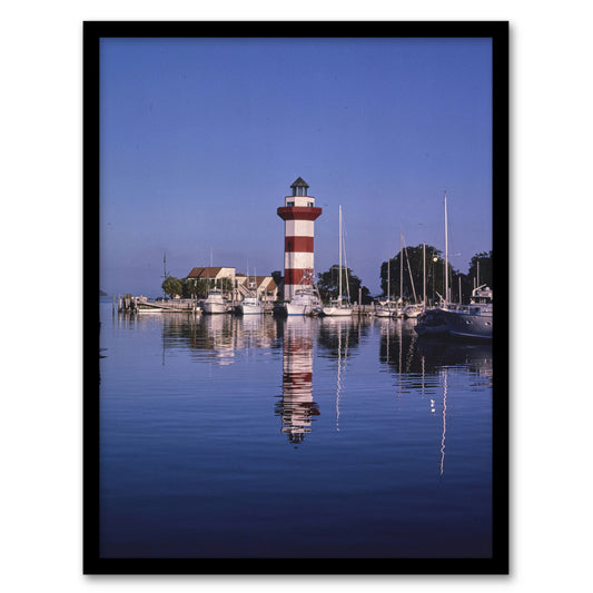 John Margolies Harbourtown Lighthouse South Carolina Framed Wall Art Print