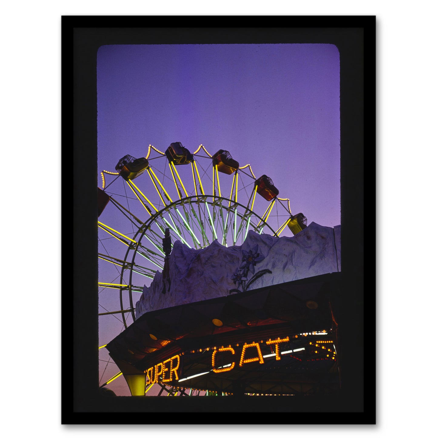 John Margolies Wonderland at Dusk Ocean City New Jersey Framed Wall Art Print