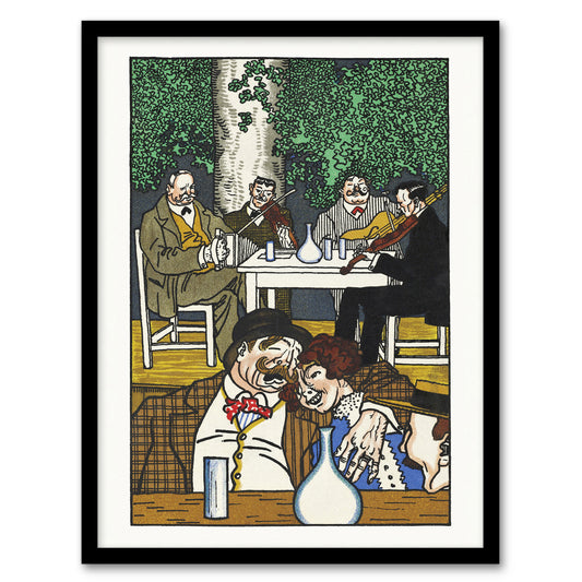 Moriz Jung At the Heuriger Tavern Painting Framed Wall Art Picture Print