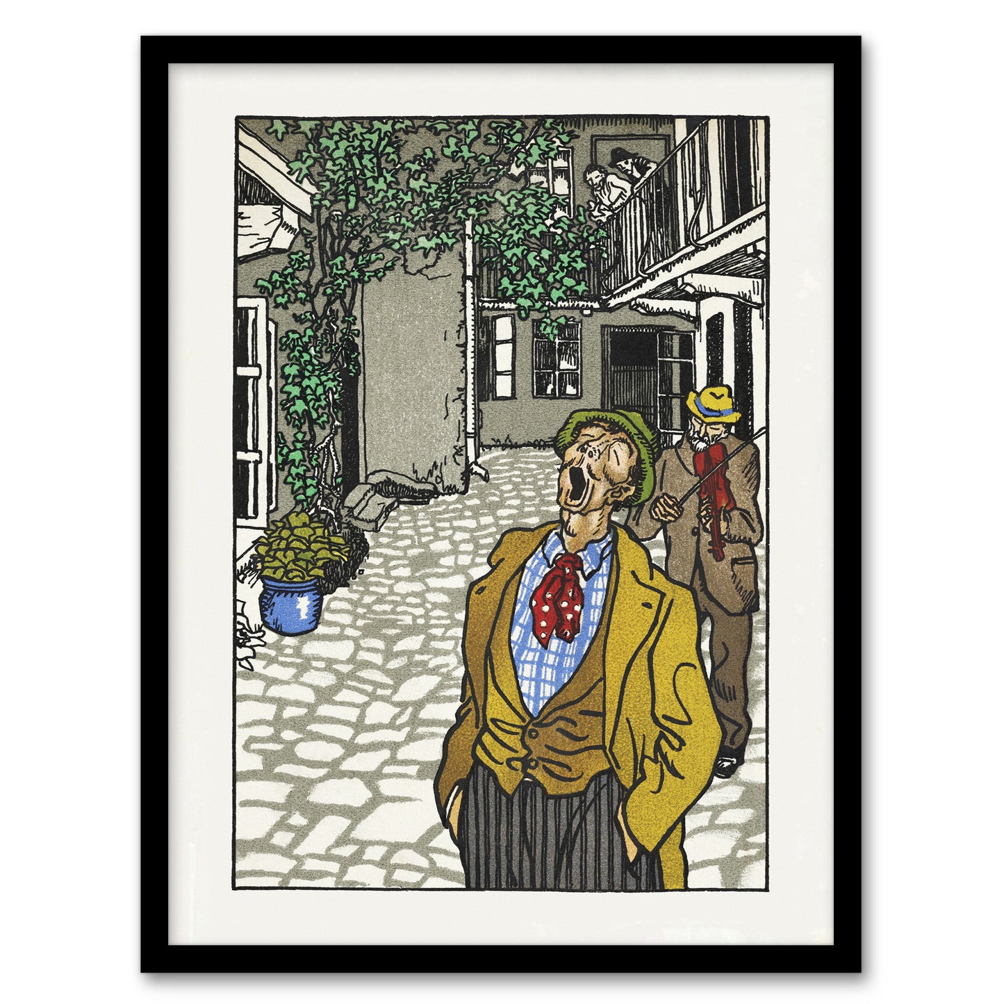 Moriz Jung Naturally Gifted Singer Serenade Painting Framed Wall Art Print