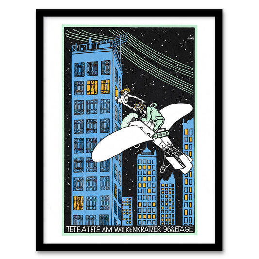 Moriz Jung Rendezvous on 968th Floor of a Skyscraper Framed Wall Art Print