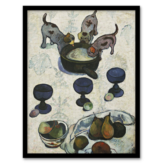 Paul Gauguin Still Life with Three Puppies Framed Wall Art Picture Print