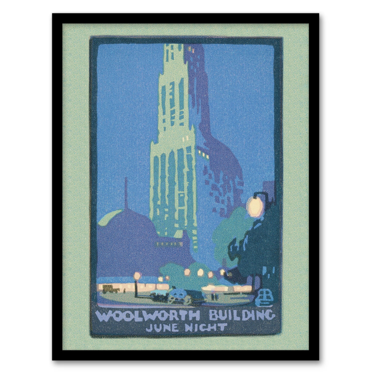 Rachael R Elmer Woolworth Building Vintage Postcard Framed Wall Art Print