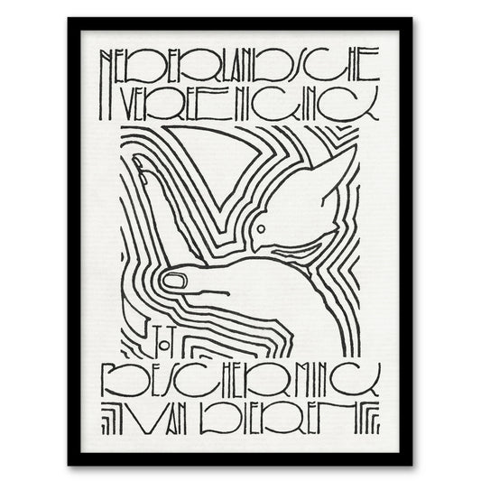 Reijer Stolk Bird Feeding Hand Animal Protection Poster Advert Framed Art