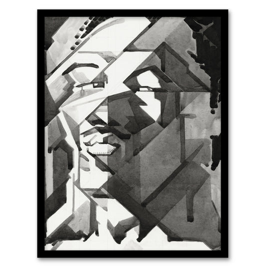 Reijer Stolk Self Portrait Abstract Cubist Painting Framed Wall Art Print