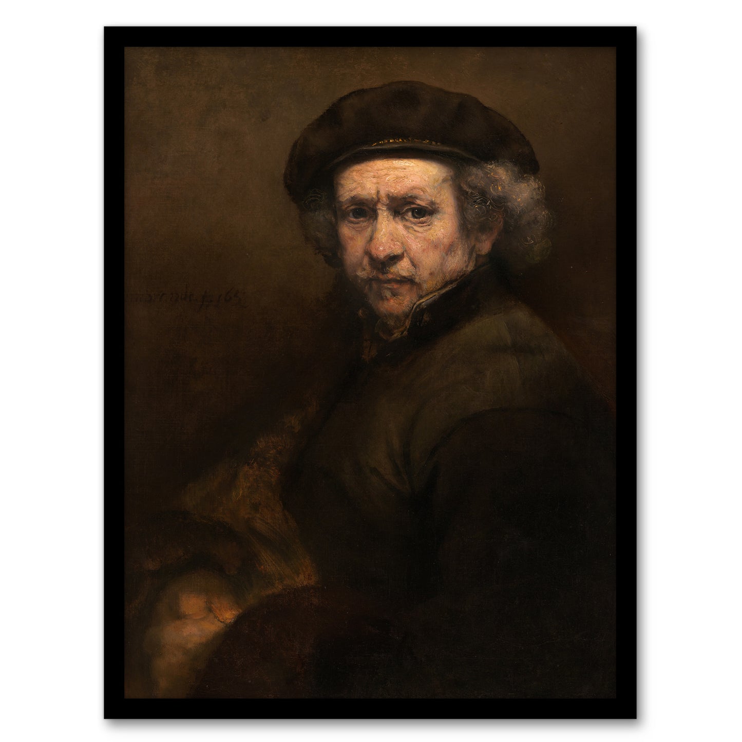Rembrandt van Rijn Self Portrait Oil Painting Framed Wall Art Picture Print