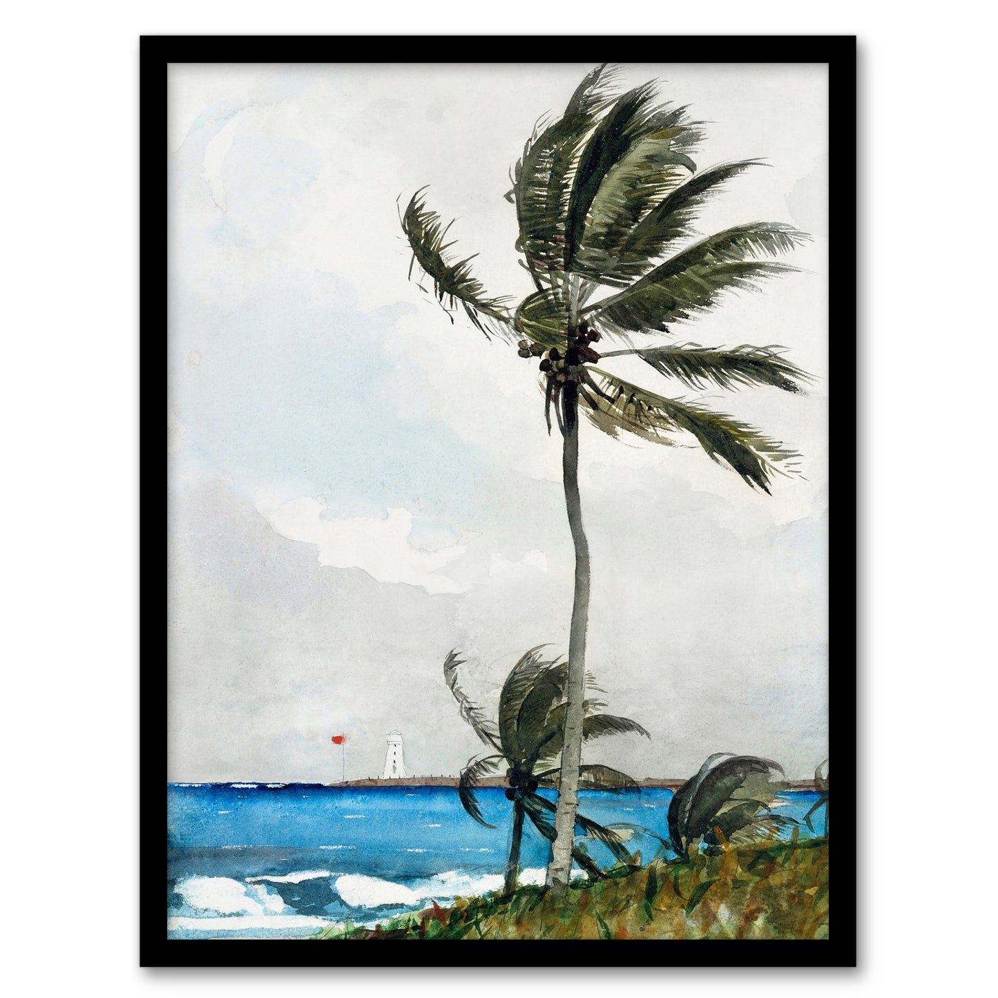 Winslow Homer Palm Tree in Nassau Watercolour Framed Wall Art Picture Print