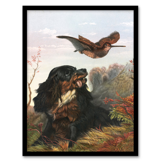 Arthur Fitzwilliam Tait Framed Wall Art Cocker Spaniel Dog and Woodcock