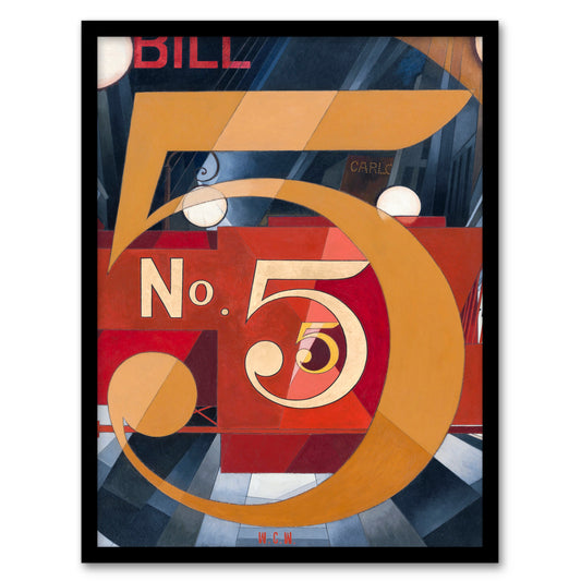 Charles Demuth Framed Wall Art Print I Saw the Figure 5 in Gold Home Décor