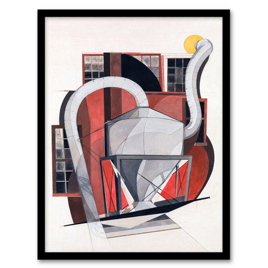 Charles Demuth Framed Wall Art Industrial Machinery Cubist Painting Home Décor