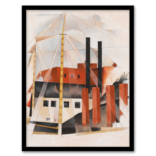 Charles Demuth Framed Wall Art Piano Movers Holiday Cubist Painting Home Décor