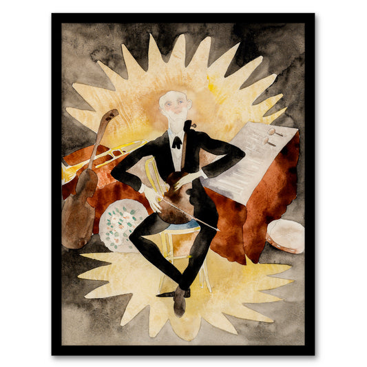 Charles Demuth Framed Wall Art Print String Musician Portrait Home Décor