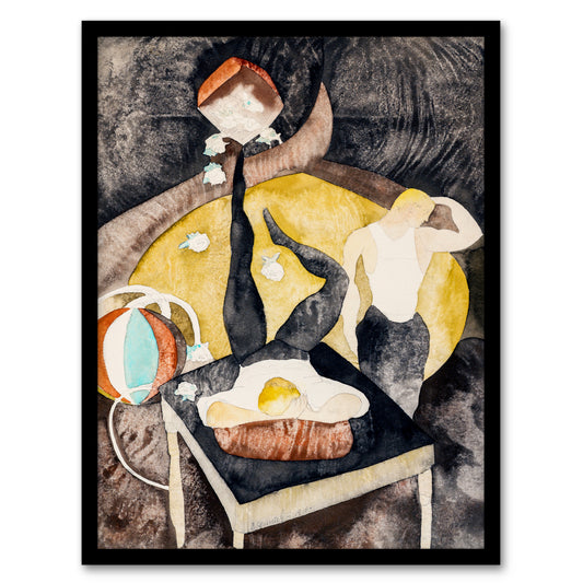 Charles Demuth Framed Wall Art Two Acrobat Jugglers in Vaudeville Home Décor