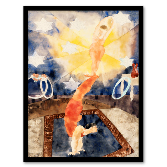 Charles Demuth Framed Wall Art Print Two Acrobats in Red Tights Home Décor