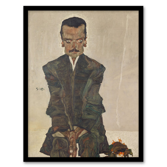 Egon Schiele Framed Wall Art Portrait of the Publisher Eduard Kosmack Home Décor