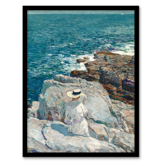 Childe Hassam Framed Wall Art South Ledges Rocky Coastal Landscape Home Décor