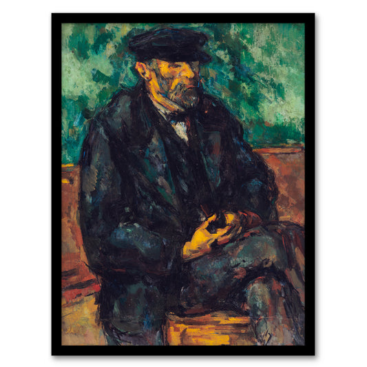 Paul Cezanne Framed Wall Art The Gardener Vallier Portrait Painting Home Décor