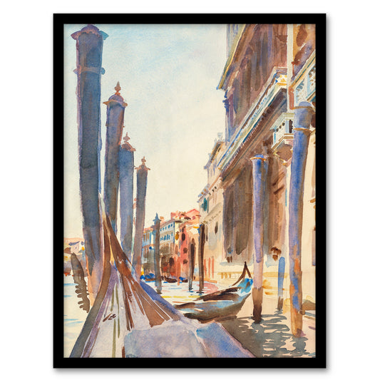 John Singer Sargent Framed Wall Art Gondola Moorings on the Grand Canal