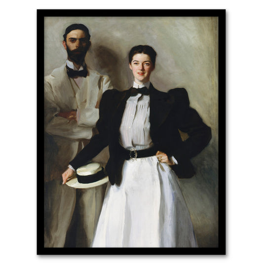 John Singer Sargent Framed Wall Art Print Mr And Mrs Stokes Portrait Home Décor