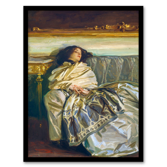 John Singer Sargent Framed Wall Art Nonchaloir Reclined Portrait Home Décor