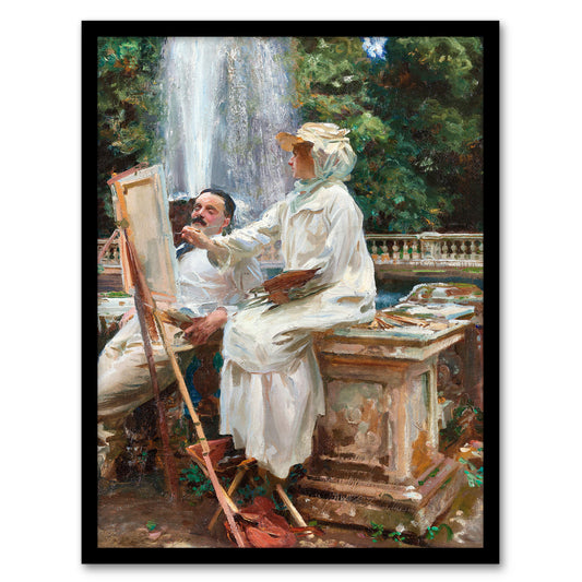 John Singer Sargent Framed Wall Art Print The Fountain Villa Torlonia Home Décor