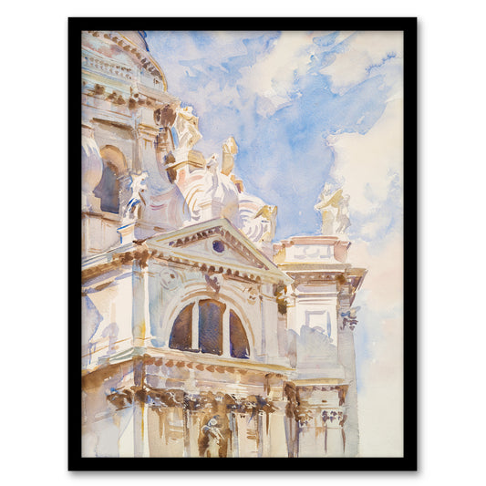John Sargent Framed Wall Art La Salute Church Venice Watercolour Home Décor