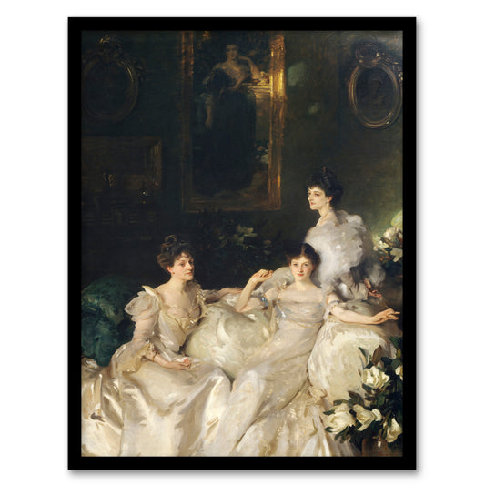 John Singer Sargent Framed Wall Art The Wyndham Sisters Portrait Home Décor