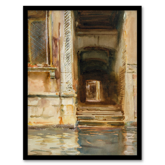 John Singer Sargent Framed Wall Art Venetian Passageway Watercolour Home Décor