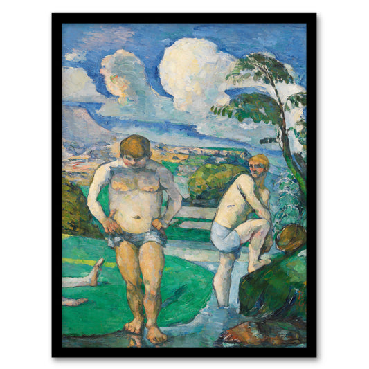 Paul Cezanne Framed Wall Art Print Bathers at Rest Oil Painting Home Décor