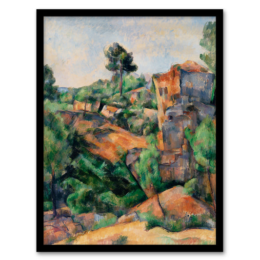 Paul Cezanne Framed Wall Art Print Bibemus Quarry Cubist Landscape Home Décor