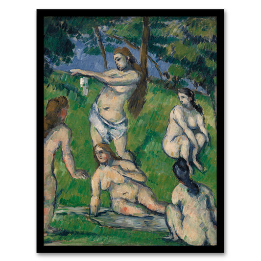 Paul Cezanne Framed Wall Art Five Bathers Cinq Baigneuses Painting Home Décor