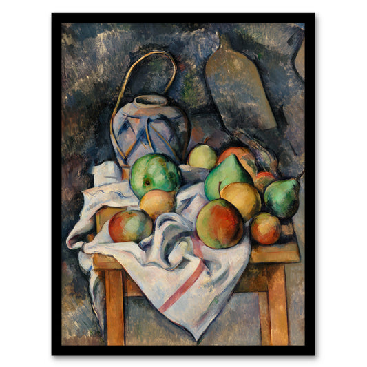 Paul Cezanne Framed Wall Art Print Ginger Jar and Fruit Still Life Home Décor