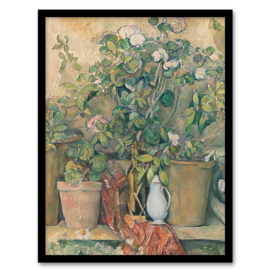 Paul Cezanne Framed Wall Art Print Terracotta Pots and Flowers Home Décor