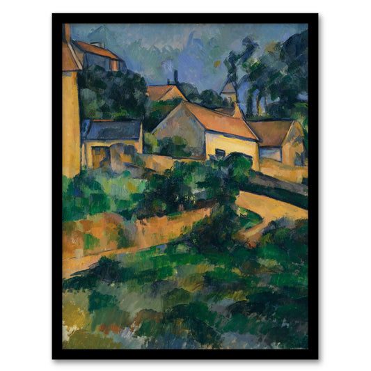 Paul Cezanne Framed Wall Art Print Turning Road at Montgeroult Home Décor