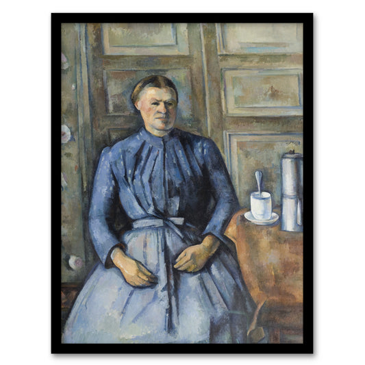 Paul Cezanne Framed Wall Art Print Woman with a Coffeepot Portrait Home Décor