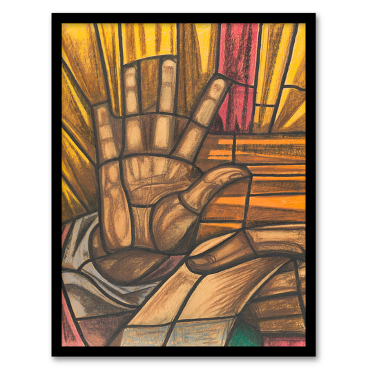 Richard Roland Holst Framed Wall Art St Luke Hand Design for Dom Church