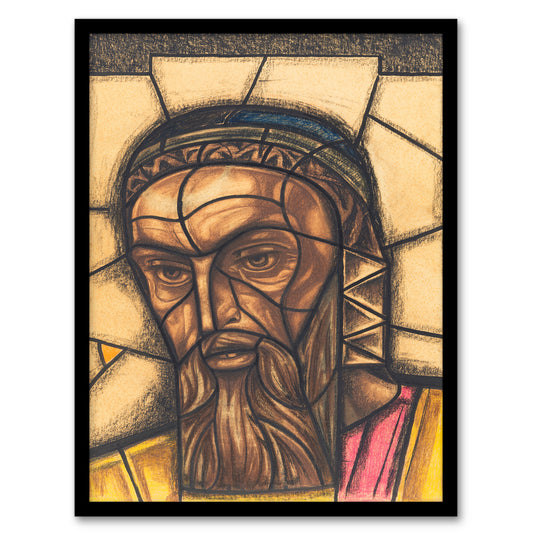 Richard Roland Holst Framed Wall Art St Luke Stained Glass Design Home Décor