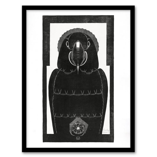 Samuel J De Mesquita Framed Wall Art Print Stylised Ara Macaw Parrot Home Décor