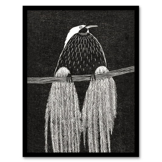 Samuel J De Mesquita Framed Wall Art Print Stylised Bird of Paradise Home Décor